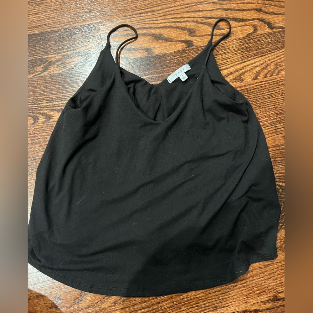Gaze Black Tank Top